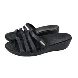 Crocs Rhonda Black Sandals Women's Size 9